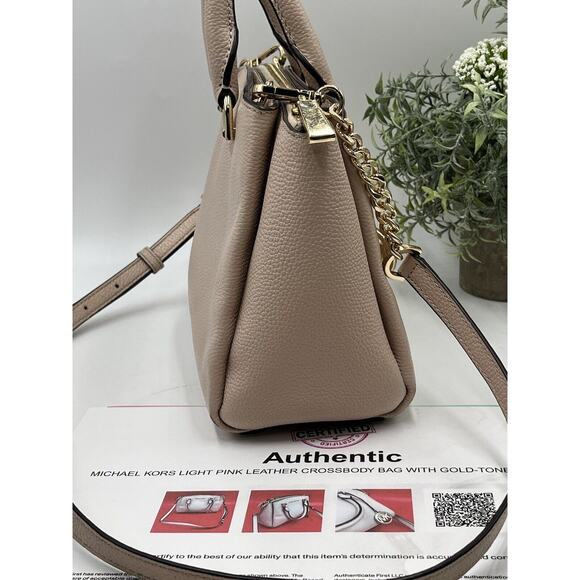 Michael Kors authenticated Edith Small Saffiano Leather Satchel Blush 30S2G7ESIL - Picture 6 of 12